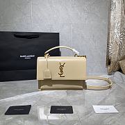 YSL Sunset Medium Smooth Leather In Beige 442906 25cm - 1