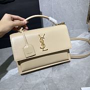 YSL Sunset Medium Smooth Leather In Beige 442906 25cm - 5