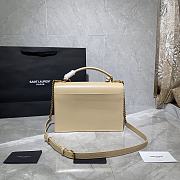 YSL Sunset Medium Smooth Leather In Beige 442906 25cm - 3