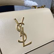 YSL Sunset Medium Smooth Leather In Beige 442906 25cm - 4