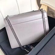 YSL Sunset Medium Smooth Leather In Grey 442906 Size: 25x18x5cm - 2