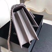 YSL Sunset Medium Smooth Leather In Grey 442906 Size: 25x18x5cm - 3