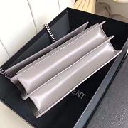 YSL Sunset Medium Smooth Leather In Grey 442906 Size: 25x18x5cm - 6