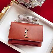 YSL Sunset Medium Smooth Leather In Orange 442906 Size: 25x18x5cm - 1