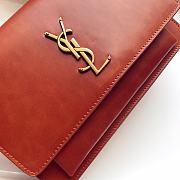 YSL Sunset Medium Smooth Leather In Orange 442906 Size: 25x18x5cm - 2