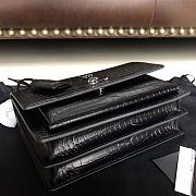 YSL Medium Sunset Bag In Shiny Crocodile-Embossed Leather 4851 - 6
