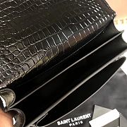 YSL Medium Sunset Bag In Shiny Crocodile-Embossed Leather 4851 - 2