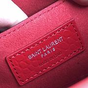 YSL Medium Sunset Bag Crocodile Embossed Shiny Leather 4853 - 2