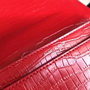 YSL Medium Sunset Bag Crocodile Embossed Shiny Leather 4853 - 3