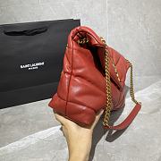 YSL LouLou Puffer Lambskin Bag In Red 5774751 Size: 35x23x13.5cm - 6