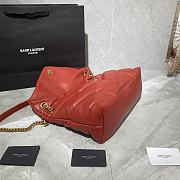 YSL LouLou Puffer Lambskin Bag In Red 5774751 Size: 35x23x13.5cm - 5