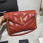 YSL LouLou Puffer Lambskin Bag In Red 5774751 Size: 35x23x13.5cm - 4