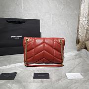 YSL Small LouLou Puffer Lambskin Bag In Red 5774751 Size: 29x17x11cm - 4