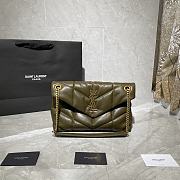 YSL Small LouLou Puffer Lambskin Bag In Green 5774751 Size: 29x17x11cm - 1