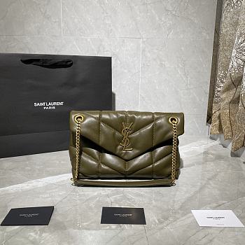 YSL Small LouLou Puffer Lambskin Bag In Green 5774751 Size: 29x17x11cm
