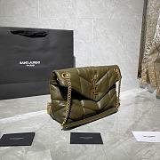 YSL Small LouLou Puffer Lambskin Bag In Green 5774751 Size: 29x17x11cm - 2