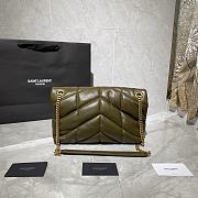 YSL Small LouLou Puffer Lambskin Bag In Green 5774751 Size: 29x17x11cm - 6