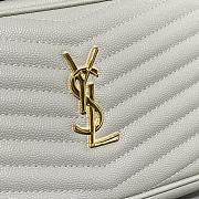 YSL Lou Camera Bag In White Quilted Leather 612544 Size: 18×10×5cm - 5