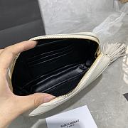 YSL Lou Camera Bag In White Quilted Leather 612544 Size: 18×10×5cm - 3