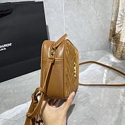 YSL Lou Camera In Quilted Suede Leather 612544 Size: 23x16x6cm - 5