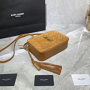 YSL Lou Camera In Quilted Suede Leather 612544 Size: 23x16x6cm - 2