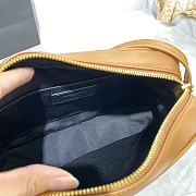 YSL Lou Camera In Quilted Suede Leather 612544 Size: 23x16x6cm - 3