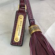 YSL Lou Camera Bag In Wine Quilted Leather 612544 Size: 23x16x6cm - 5