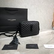 YSL Lou Camera Bag In Black Cownskin 612544 Size: 23x16x6cm - 2