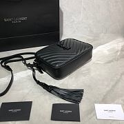 YSL Lou Camera Bag In Black Cownskin 612544 Size: 23x16x6cm - 3