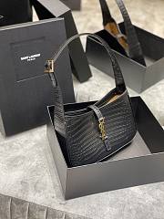 YSL Le5A7 Hobo Bag In Crocodile Pattern Cowhide 6572282 Size: 25X14X6cm - 4