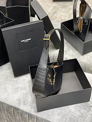 YSL Le5A7 Hobo Bag In Crocodile Pattern Cowhide 6572282 Size: 25X14X6cm - 3