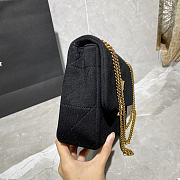 YSL Jamie Medium Carre Rive Gauche In Jursey 515821 Size 24×15.5×6.5cm - 2