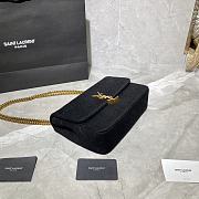 YSL Jamie Medium Carre Rive Gauche In Jursey 515821 Size 24×15.5×6.5cm - 3