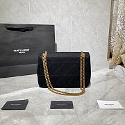 YSL Jamie Medium Carre Rive Gauche In Jursey 515821 Size 24×15.5×6.5cm - 4