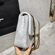 YSL Jamie Medium Carre Rive Gauche In White 515821 Size 24×15.5×6.5cm - 3