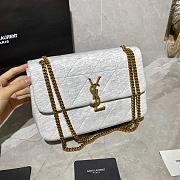 YSL Jamie Medium Carre Rive Gauche In White 515821 Size 24×15.5×6.5cm - 4