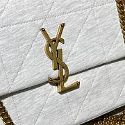 YSL Jamie Medium Carre Rive Gauche In White 515821 Size 24×15.5×6.5cm - 6