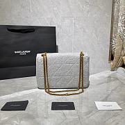 YSL Jaamie Medium Carre Rive Gauche In Grey 515821 Size 24×15.5×6.5cm - 6