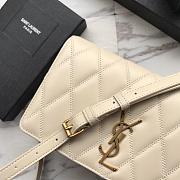 YSL Angie Quilted Crossbody Bag In White 5850311 Size 22x13x5.5cm - 6