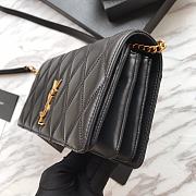 YSL Angie Quilted Crossbody Bag In Black 5850311 Size 22x13x5.5cm - 4