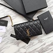 YSL Angie Quilted Crossbody Bag In Black 5850311 Size 22x13x5.5cm - 2