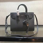 YSL Medium Classic Sac De Jour Baby Smooth Leather In Grey 421863 Size 26x21x11cm - 6
