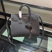 YSL Medium Classic Sac De Jour Baby Smooth Leather In Grey 421863 Size 26x21x11cm - 3