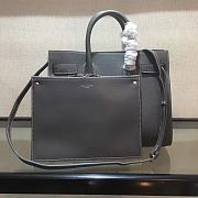 YSL Classic Sac De Jour Baby Smooth Leather In Grey 421863 Size 32cm - 2