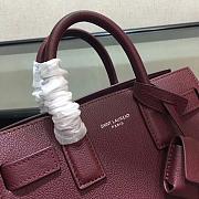 YSL Classic Sac De Jour Baby Smooth In Wine Leather 421863 Size 22cm - 2