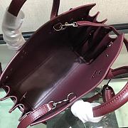 YSL Medium Classic Sac De Jour Baby Smooth Leather In Wine 421863 Size 26x21x11cm - 3