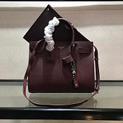 YSL Classic Sac De Jour Baby Smooth Leather In Wine 421863 Size 32cm - 1