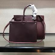 YSL Classic Sac De Jour Baby Smooth Leather In Wine 421863 Size 32cm - 2