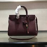 YSL Classic Sac De Jour Baby Smooth Leather In Wine 421863 Size 32cm - 4