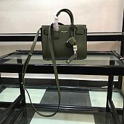 YSL Classic Sac De Jour Baby Smooth Leather In Green 421863 Size 22cm - 1